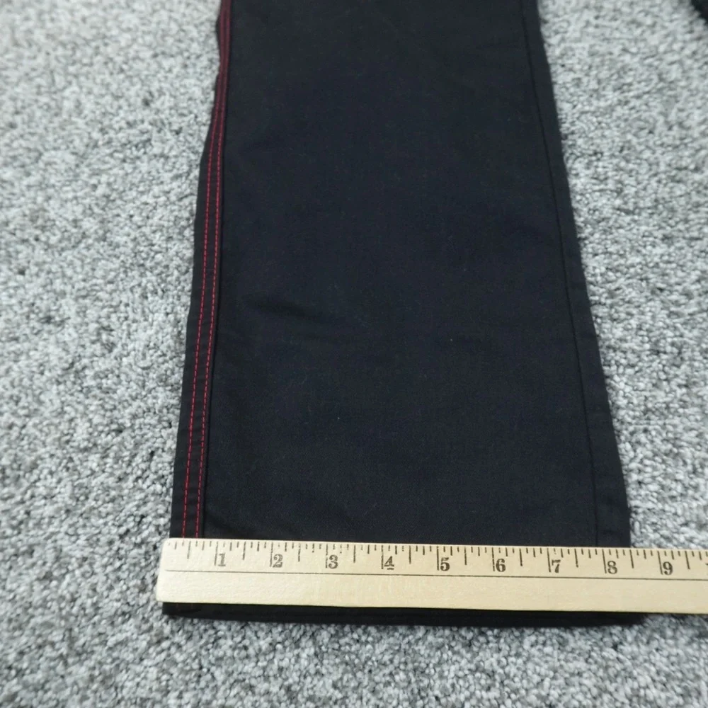 NEW True Religion Pants Mens 30X32 Black Cargo Red Contrast Stitch Flap Pockets
